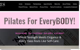 Lotties Pilates Studio website