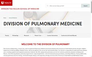 University Of Utah Pulmonary website