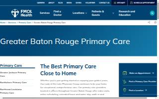Our Lady of the Lake North Primary Care website