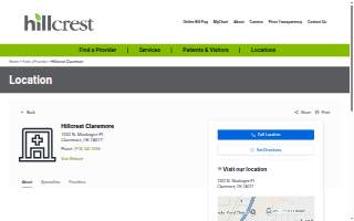 Hillcrest Claremore website