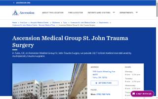 Ascension Medical Group St. John Trauma Surgery website