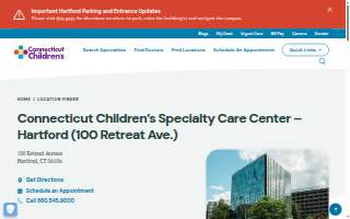 Connecticut Children’s Specialty Care Center – Hartford – 100 Retreat Avenue website