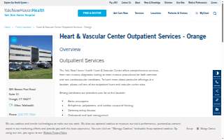 Yale New Haven Health Heart & Vascular Center Outpatient Services - Orange website