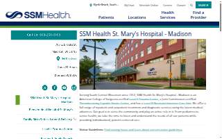 SSM Health St. Mary's Hospital - Madison website