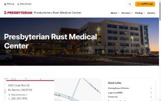 Presbyterian Rust Medical Center website