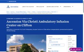 Ascension Via Christi Ambulatory Infusion Center on Clifton website