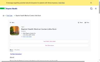 Baptist Health Medical Center-Little Rock website