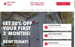 One Stop Self Storage Dayton website