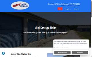 Andy's Mini Storage website