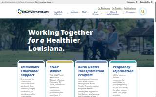 Louisiana Department of Health & Hospitals website