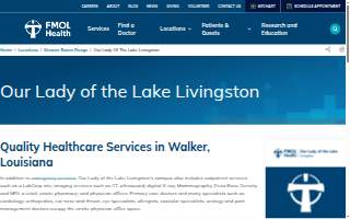 Our Lady of the Lake Regional Medical Center - Livingston website