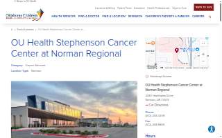 OU Health Stephenson Cancer Center at Norman Regional website