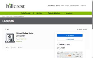Hillcrest Medical Center of Tulsa website