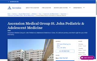 Ascension Medical Group St. John Pediatric & Adolescent Medicine website