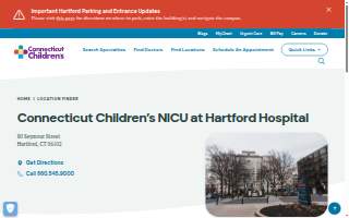 Connecticut Children's NICU at Hartford Hospital website