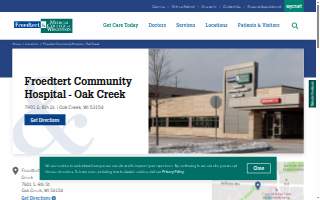 Oak Creek Froedtert Community Hospital website