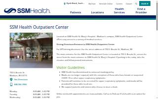 SSM Health Outpatient Center of Madison website