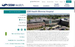 SSM Health Monroe Hospital website