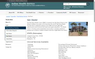 San Xavier Health Center website
