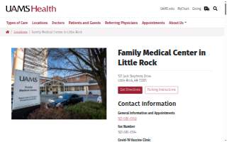 UAMS Health - Family Medical Center of Little Rock website