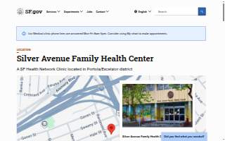 Silver Avenue Family Health Center website