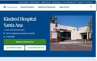 Kindred Hospital Santa Ana website