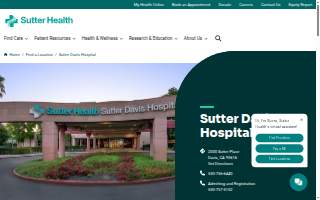 Sutter Davis Hospital website