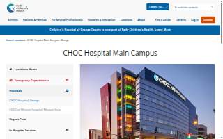 CHOC Hospital - Orange website