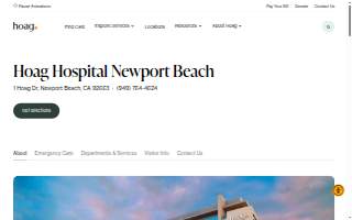 Hoag Hospital - Newport Beach website