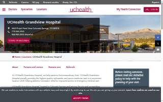 UCHealth Grandview Hospital website