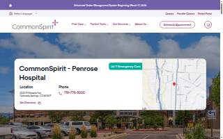 CommonSpirit Penrose Hospital website