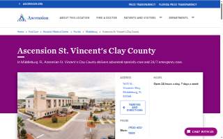 Ascension St. Vincent's Clay County website