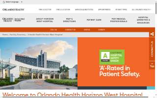 Orlando Health Horizon West Hospital website