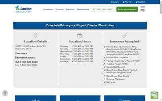 Sanitas Medical Center of Miami Gardens website