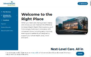 AdventHealth Partin Settlement Health Park website