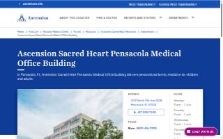Ascension Sacred Heart Pensacola Medical Office Building website
