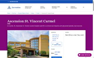 Ascension St. Vincent Carmel website