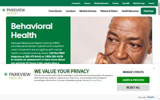 Parkview Behavioral Health Institute website