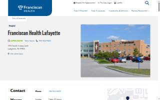 Franciscan Health Lafayette website