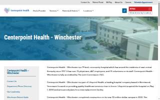 Centerpoint Health - Winchester website