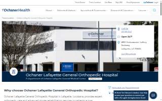 Ochsner Lafayette General Orthopedic Hospital - An Ochsner Lafayette General Medical Center Campus website