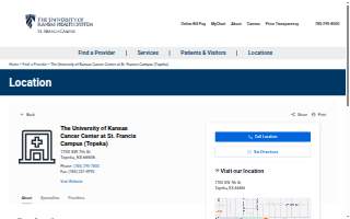 The University of Kansas Cancer Center at St. Francis Campus (Topeka) website