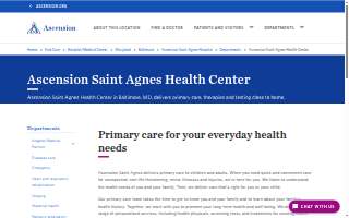 Ascension Saint Agnes Health Center website
