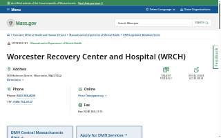 Worcester Recovery Center and Hospital website