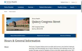 Atrius Health Quincy Congress Street website