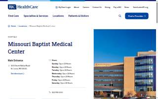 Missouri Baptist Medical Center website