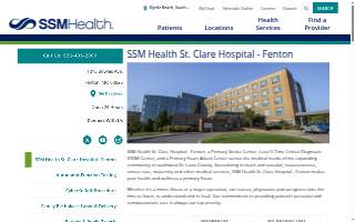 SSM Health St. Clare Hospital - Fenton website