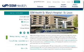 SSM Health St. Mary's Hospital - St. Louis website