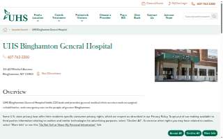 UHS Binghamton General Hospital website
