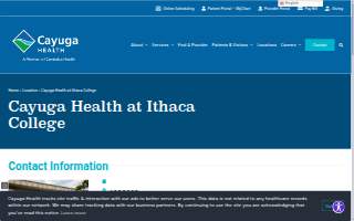 Cayuga Health at Ithaca College website